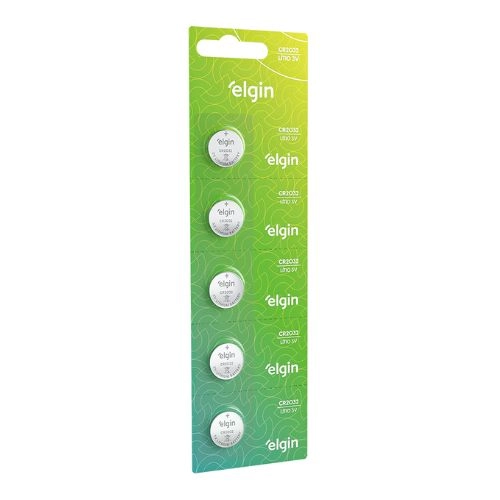 BATERIA DE LÍTIO ELGIN CR2032 2X32MM BLISTER COM 5 UNIDADES