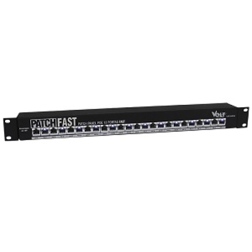 PATCH PANEL VOLT 12 PORTAS POE RJ45 10,5 A 60VDC