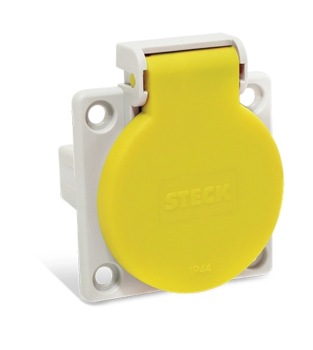 TOMADA QUASAR C/ TAMPA 2P+T 10A 25 AMARELA