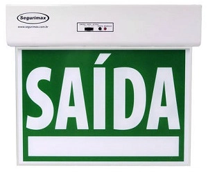 SINALIZAÇÃO DE SAÍDA VERDE STANDARD FU COM SELETOR E ADESIVO 12/2 SEGURIMAX