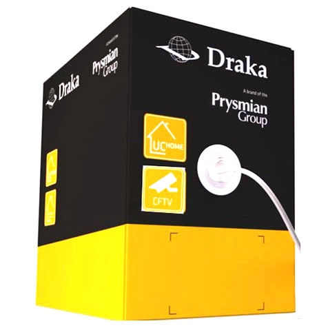 Cabo para CFTV 4 Pares 305m  Branco  Prysmian