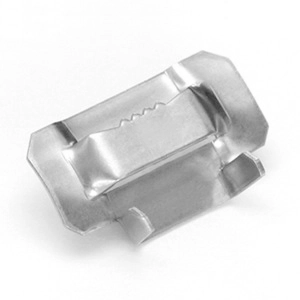 FECHO DE AÇO INOX 439 DENTADO 1/2 PARA CINTAR POSTE