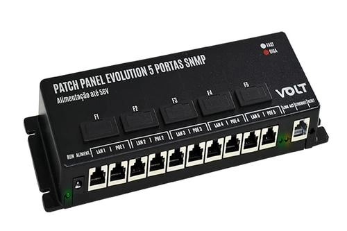 PATCH PANEL VOLT EVOLUTION POE GIGABIT 5 PORTAS