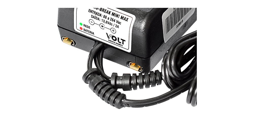 FONTE VOLT MINI MAX 13,8V 2A C/ 2 CABOS