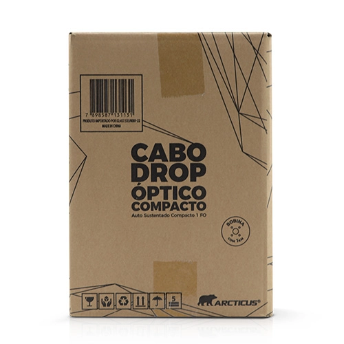 CABO ÓPTICO FLAT DROP ARCTICUS 1 FO SM BOBINA 1KM