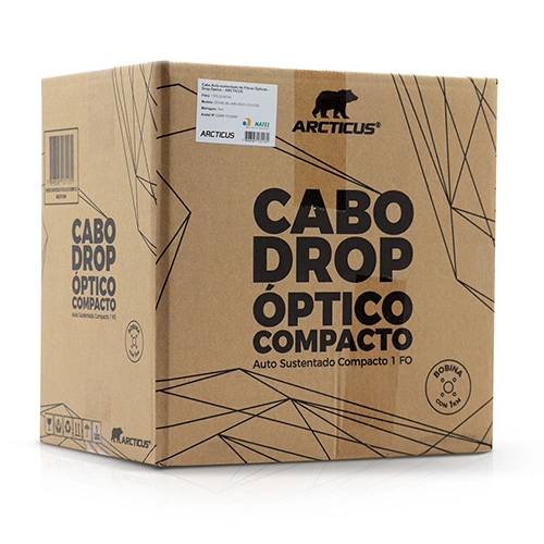 CABO ÓPTICO FLAT DROP ARCTICUS 1 FO SM BOBINA 1KM