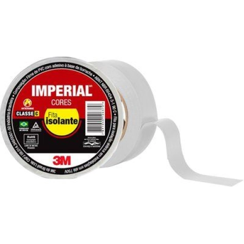 FITA ISOLANTE 18MM X 20M IMPERIAL BRANCA 3M