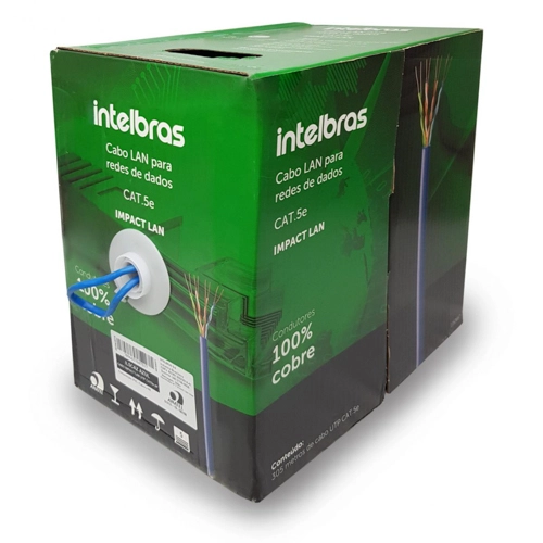 CABO UTP LAN 4P AZUL CAT 5E CMX IL5CYY INTELBRAS