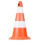 CONE DE SINALIZAÇÃO PLASTCOR 50CM RÍGIDO LARANJA E BRANCO