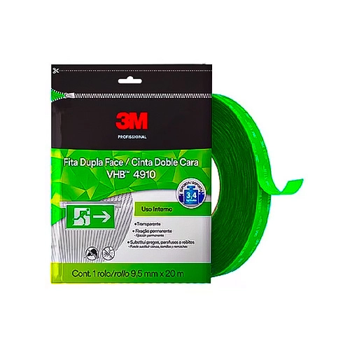 Fita Dupla Face VHB 4910 Fixa Forte 19mm x 20m  3M