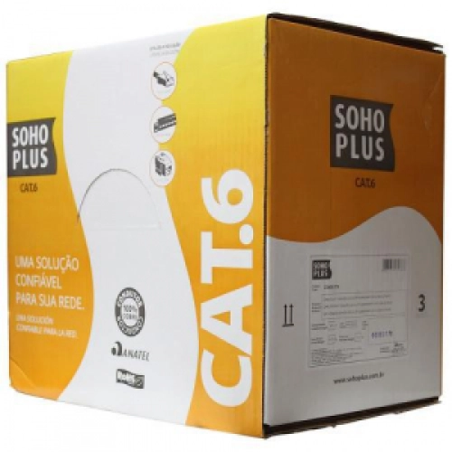 CABO U/UTP LAN SOHOPLUS CAT6 4P CMX 24AWG BRANCO 23400199