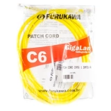 PATCH CORD U/UTP FURUKAWA CAT6 GIGALAN T568A/B LSZH 2,5M  AMARELO 35120016