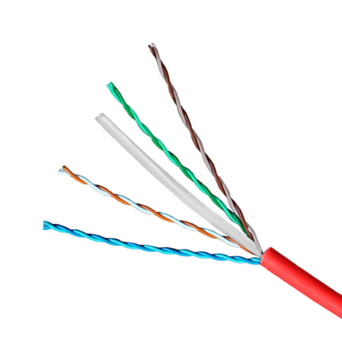 CABO LAN U/UTP PRYSMIAN CAT6 GIGABIT LSZH 4X24AWG CAIXA 305 METROS VERMELHO
