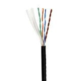 CABO U/UTP WEC 4 PARES CAT5E AUTO SUSTENTADO INT/EXT PRETO