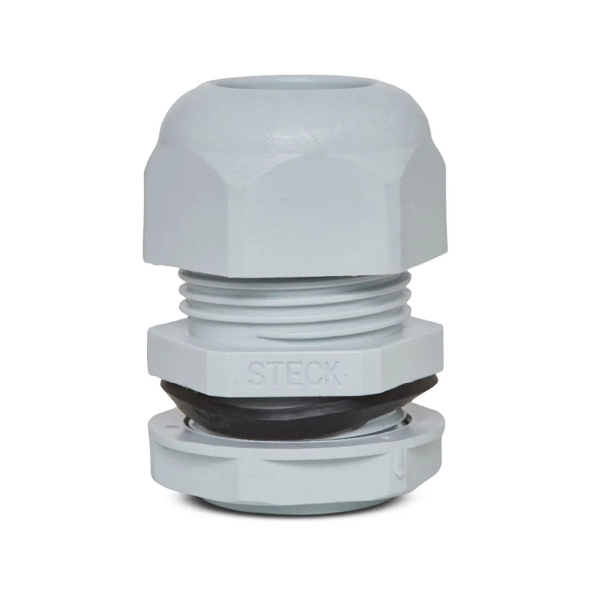 PRENSA CABO 3/8'' STECK ALETADO ROSCA LONGA CINZA CLARO