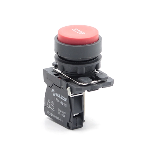 BOTÃO PULSO NAZDA STOP NC RESSALTADO VERMELHO