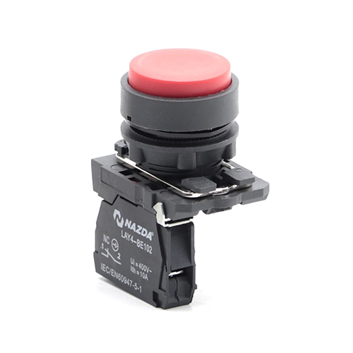 BOTÃO PULSO NAZDA RESSALTADO NC VERMELHO