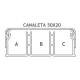 CANALETA ENERBRAS 50 X 20 X 2000MM BRANCA