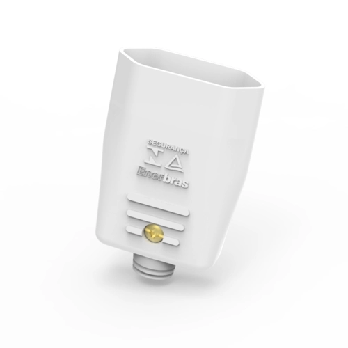 PLUG TOMADA ENERBRAS 049-EB FÊMEA 2 POLOS BRANCO (NBR 14136)