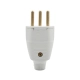 PLUG TOMADA ENERBRAS 071-EB MACHO 2 POLOS + TERRA 10A BRANCO (NBR 14136)