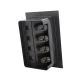 CAIXA PARA MESA POP COM 4 TOMADAS + FURAÇÃO QTMOV (PRETO) DUTOTEC 144159 QM 14001.00