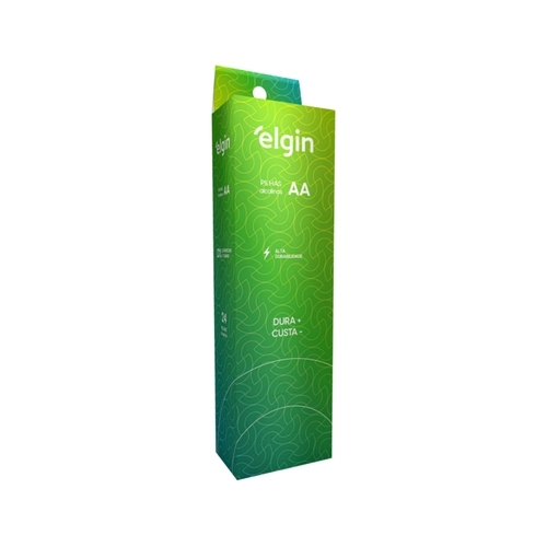 PILHA ALCALINA AA ELGIN TUBO COM 24 UNIDADES