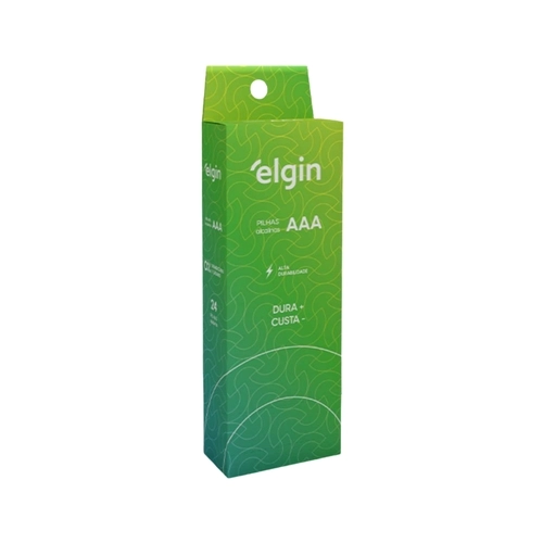 PILHA ALCALINA AAA ELGIN TUBO COM 24 UNIDADES
