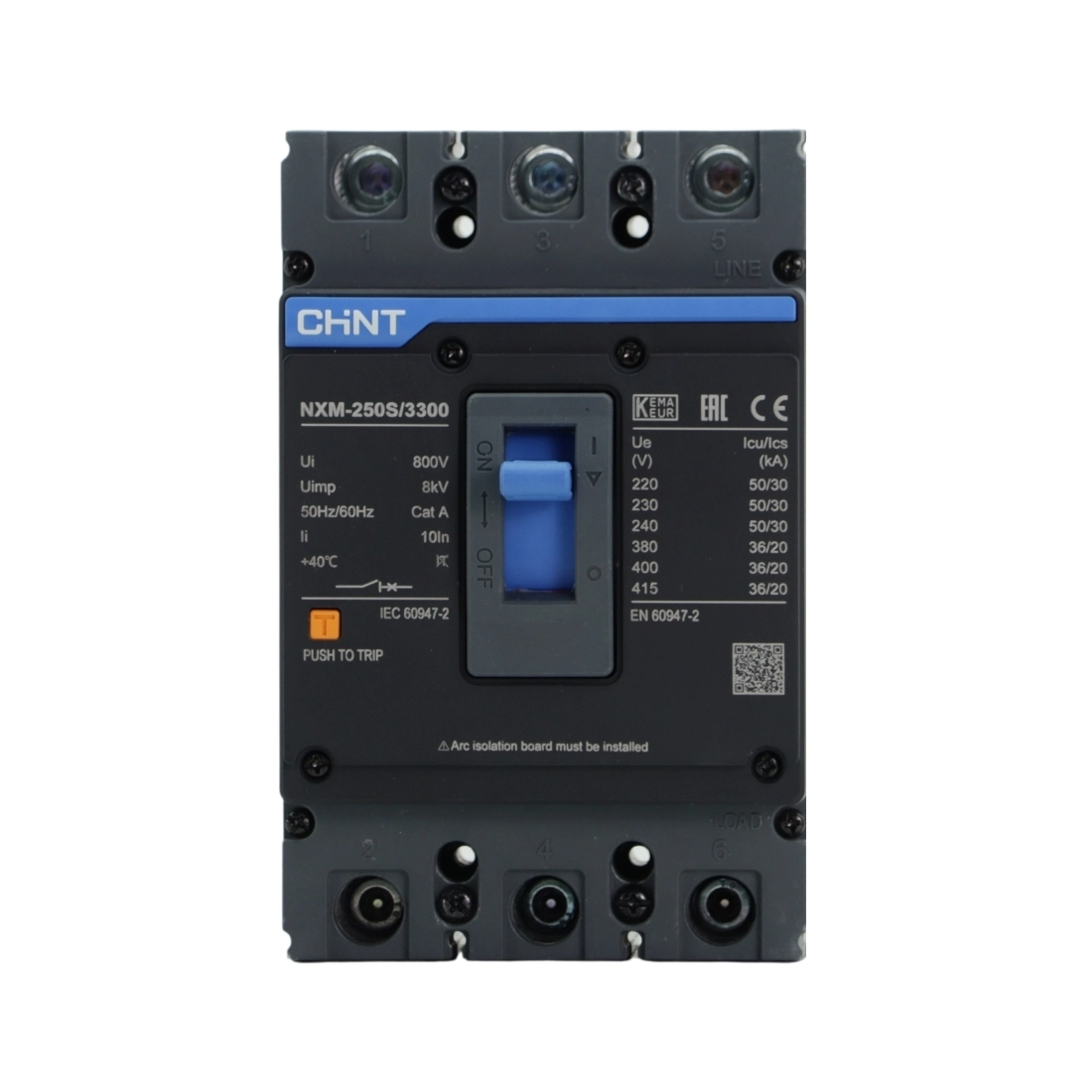 DISJUNTOR CAIXA MOLDADA CHINT G NXM-250S/3300 250A (DJC250)