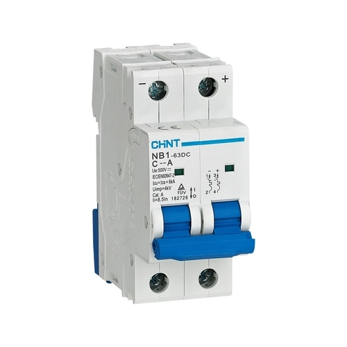 DISJUNTOR CHINT DC 6KA 2 POLOS 40A 500V (G NB1-63DC 2P C40A DC500V 6KA(R))