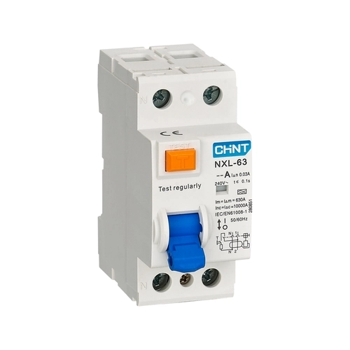 INTERRUPTOR DIFERENCIAL RESIDUAL (IDR) CHINT 1P 63A (G NXL-63 1P+N 30MA AC 6KA(R))