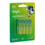 PILHA ALCALINA ELGIN BLISTER COM 8 UNIDADES