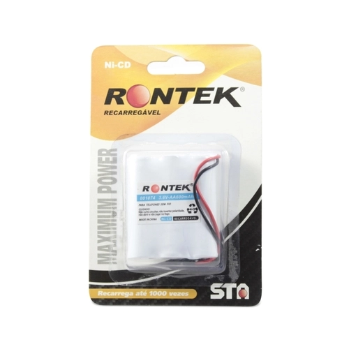 BATERIA RECARREGÁVEL RONTEK AA 3,6V 600MAH