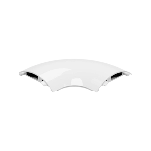 CURVA HORIZONTAL 90° ALUMÍNIO PARA CANALETA SLIM DUTOTEC DS-19240 BRANCO