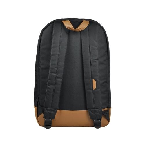 MOCHILA CASUAL YINS CO70014P EM POLIÉSTER E PU PRETO E MARROM
