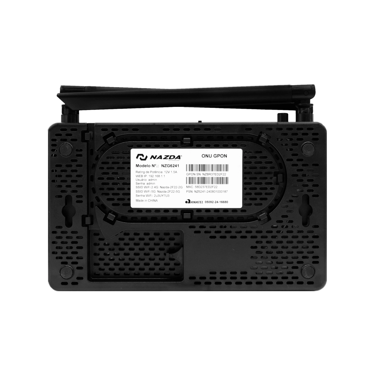 ONT NAZDA NZG6241 XPON WI-FI 6 DUAL-BAND AX3000 SC/APC