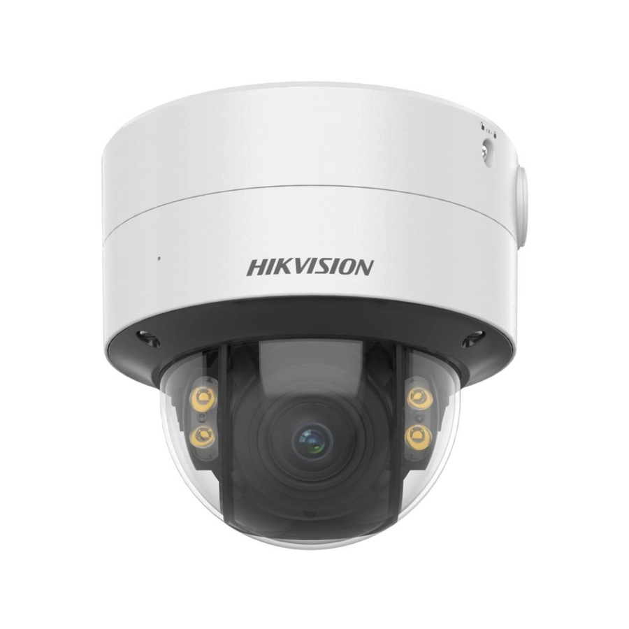 Câmera IP Dome Hikvision DS-2CD3747G2T-LZSU 4MP ColorVu Lente Motorizada 2.8-12mm