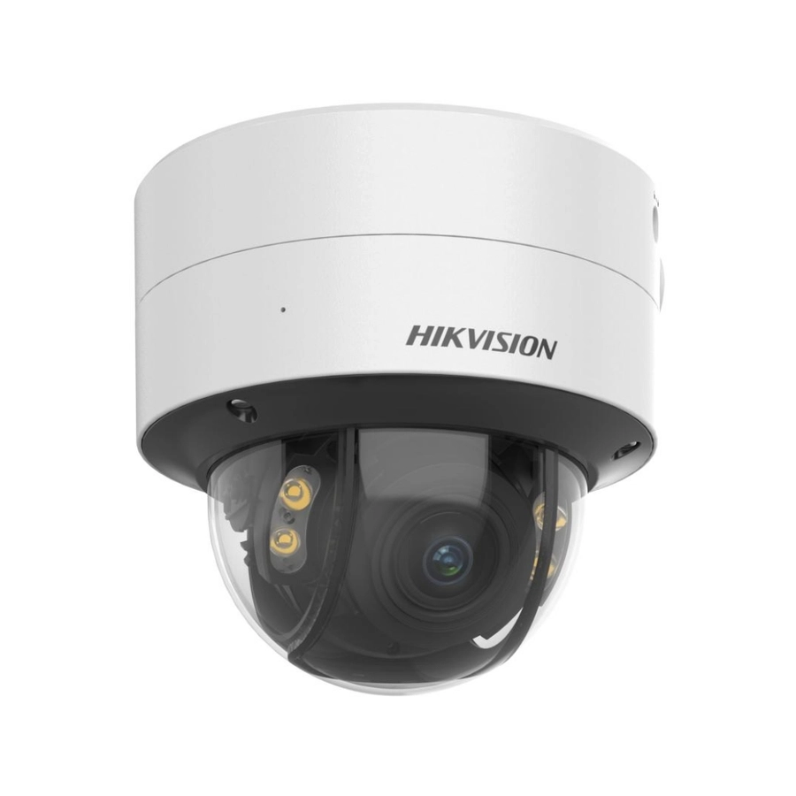 Câmera IP Dome Hikvision DS-2CD3747G2T-LZSU 4MP ColorVu Lente Motorizada 2.8-12mm