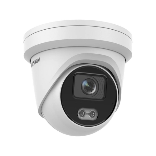Câmera IP PoE Dome Hikvision DS-2CD2347G2-LU 4MP AcuSense ColorVu 2.8mm IR 30m