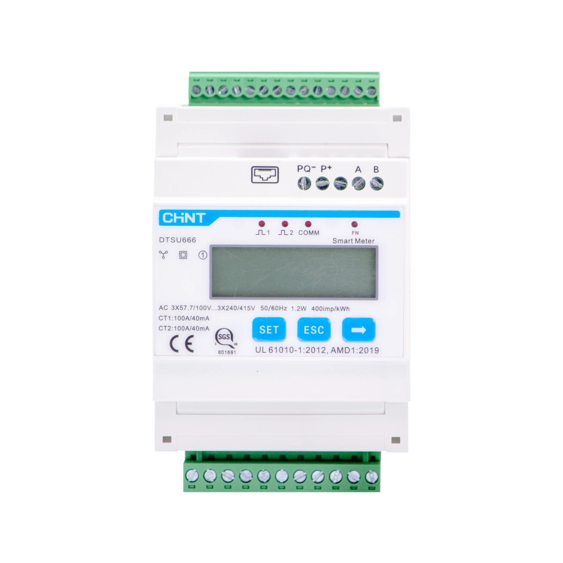 MEDIDOR DE ENERGIA HOYMILES BIFÁSICO 220V COM TC 100A DTSU666