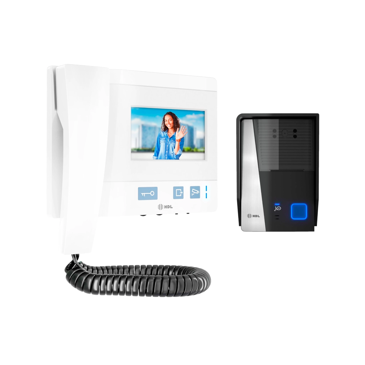 PORTEIRO ELETRÔNICO HDL ÁUDIO/VIDEO CLASS-4.3 BRANCO
