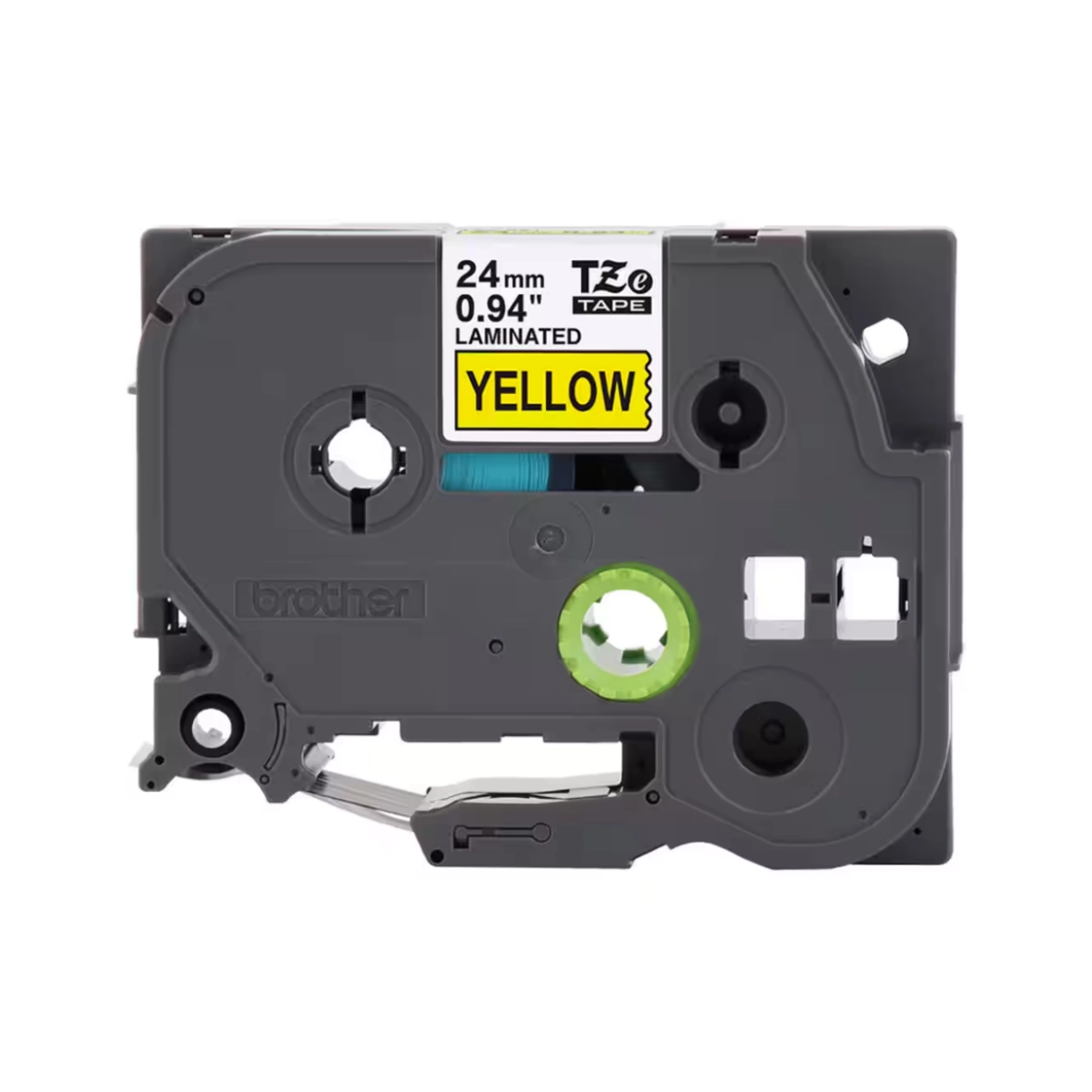 FITA PARA ROTULADOR BROTHER TZE651 24MM PRETO SOBRE AMARELO 1 UNIDADE