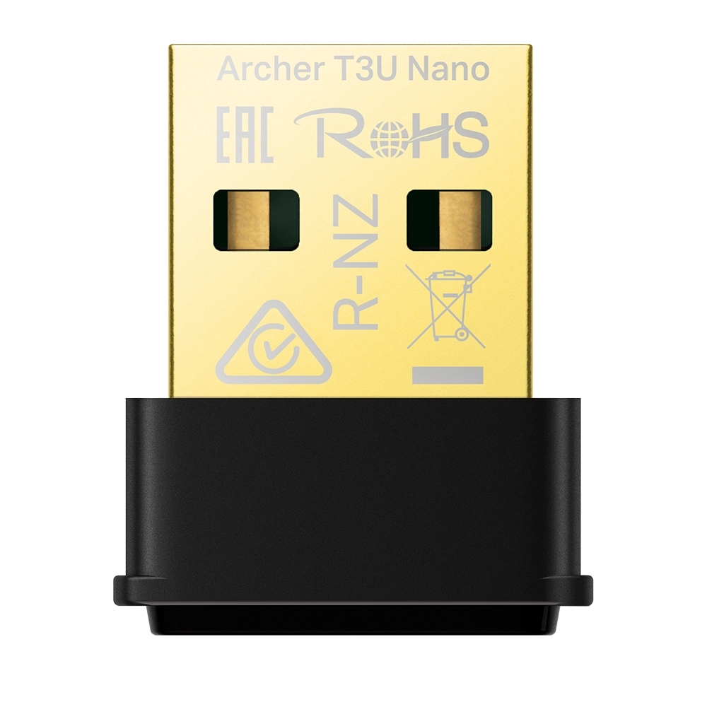 Adaptador Ethernet TP-Link Archer T3U Nano para Conexão Wi-Fi