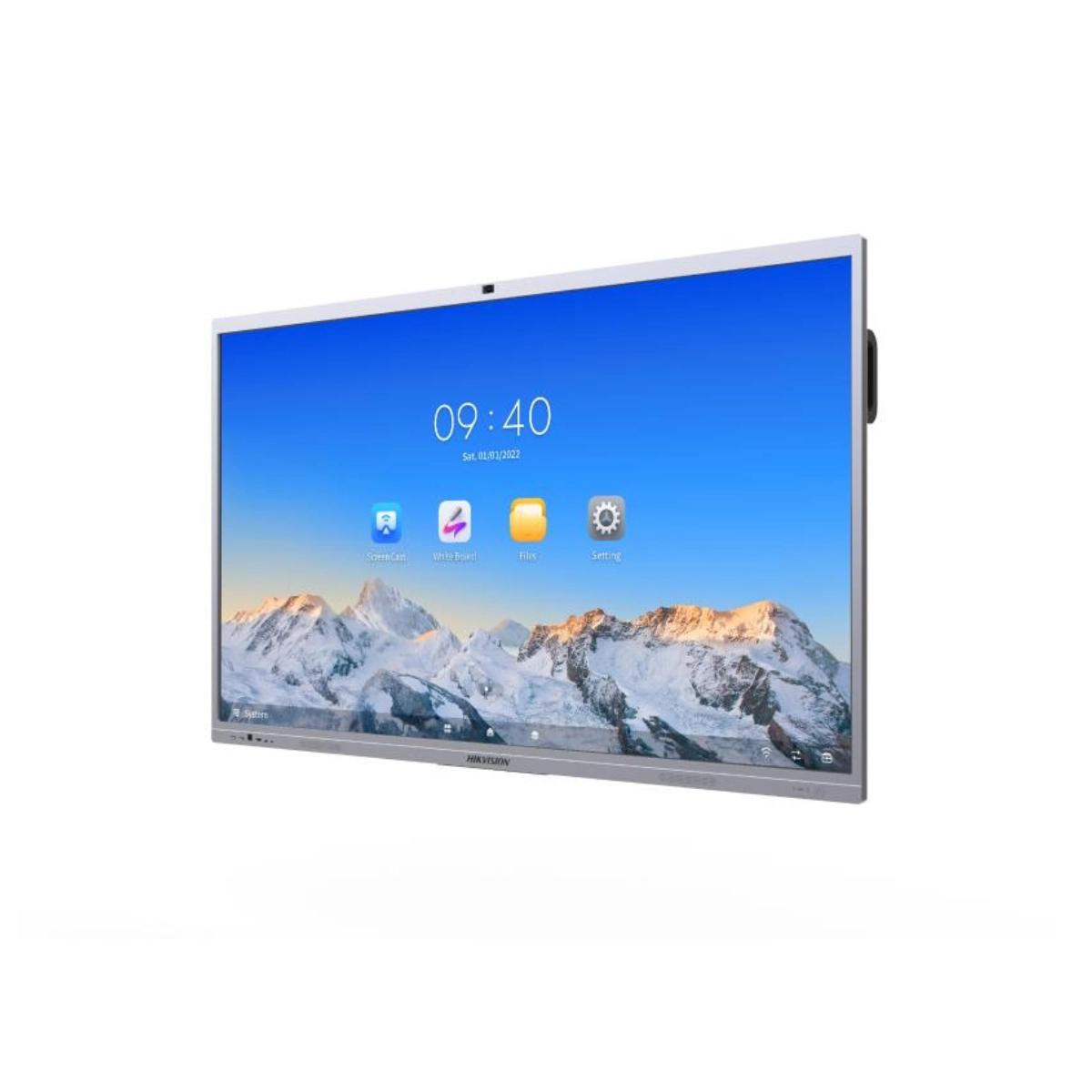 TELA INTERATIVA 65'' 4K ANDROID 13 ULTRA HD TELA TOUCH SCREEN C/ CAMERA E MIC DS-D5C65RB/B HIKVISION
