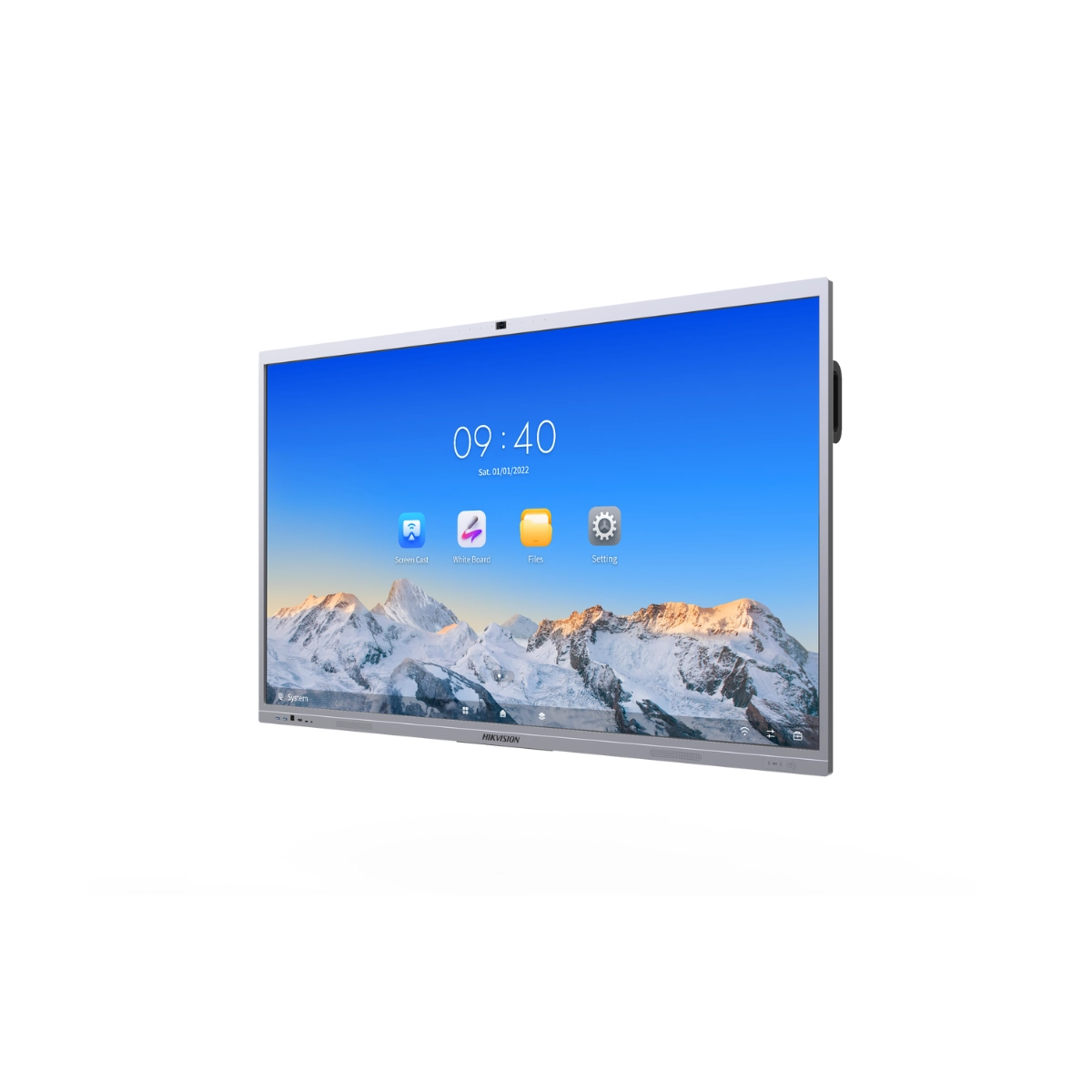 TELA INTERATIVA 86'' 4K ANDROID 13 ULTRA HD TELA TOUCH SCREEN C/ CAMERA E MIC DS-D5C86RB/B HIKVISION