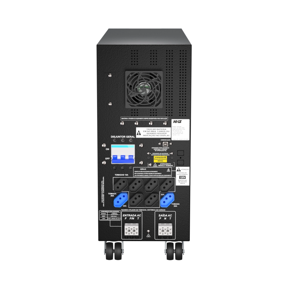 NOBREAK LASER SENOIDAL 3300VA 3 BAT 45AH E:BIV S:110V NHS