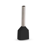 TERMINAL ELÉTRICO PIN TUB DIN DUP HELLERMANN HIT01508-2 1.5MM2 PRETO COM 50 UNIDADES