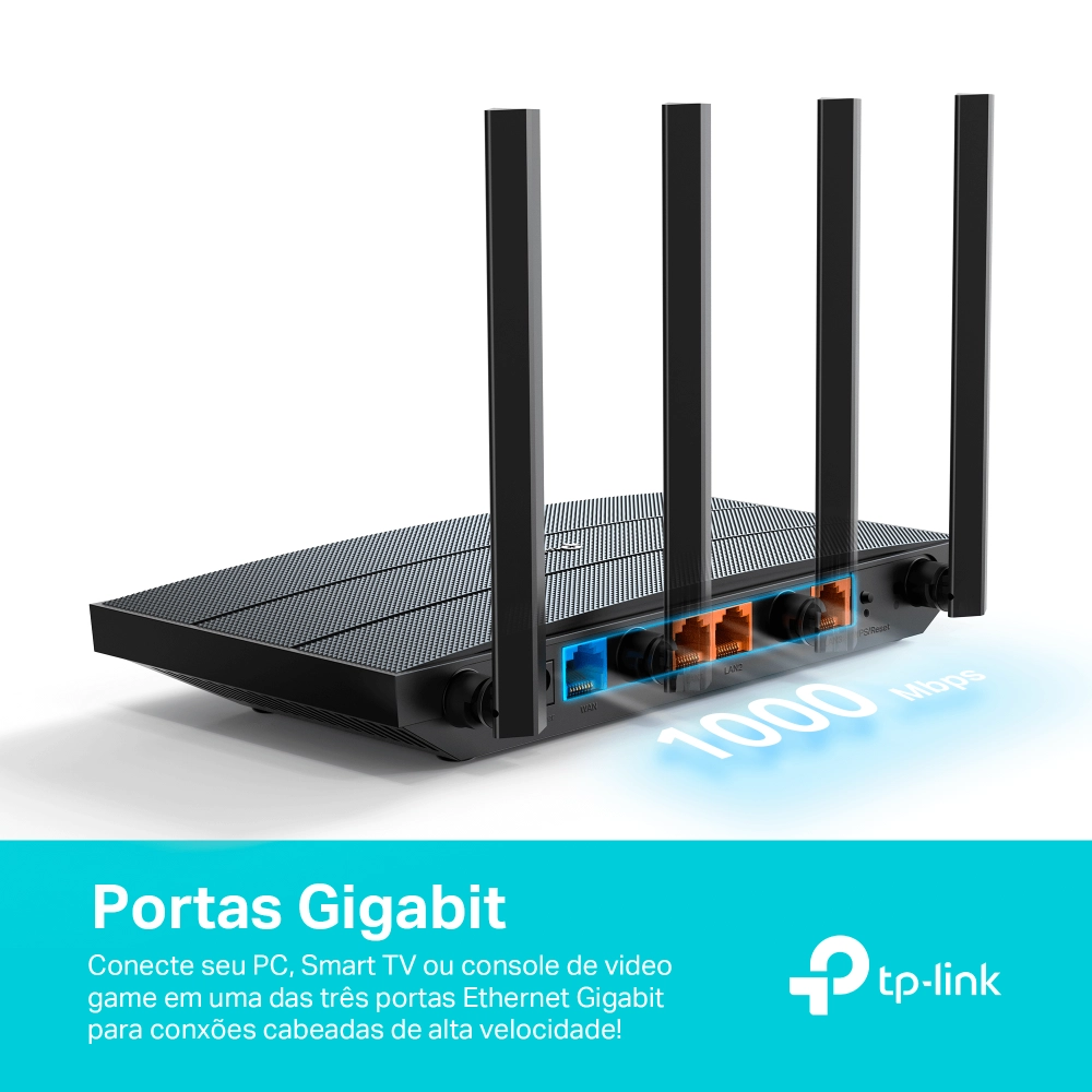 Roteador Wireless TP-Link Archer AX12 Dual Band AX1500 para Rede Wi-Fi 6