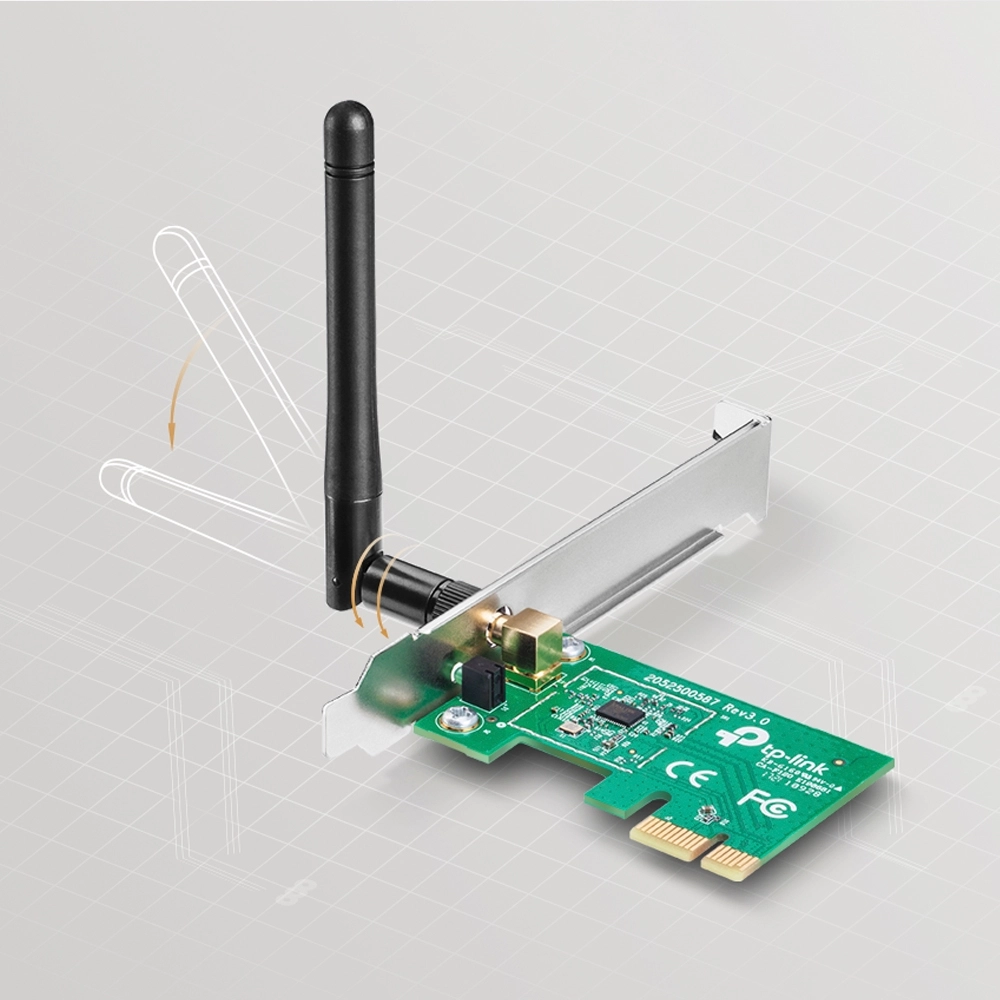 Adaptador PCIe Wireless TP-Link TL-WN781ND 150Mbps para Conexão Wi-Fi