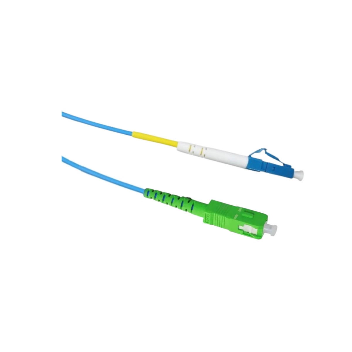 CORDAO OPTICO SIMPLEX LC-PC/SC-APC 2,5M SM 09/125 2MM MONOMODO LSZH AZUL