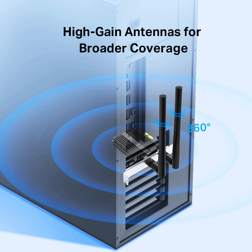 Adaptador Ethernet TP-Link Archer TX50E PCIe Wi-Fi 6 Bluetooth 5.2 AX3000 para Conectividade